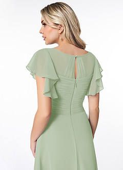 Azazie Lily Final Sale Empire Pleated Chiffon Floor-Length Dress image6
