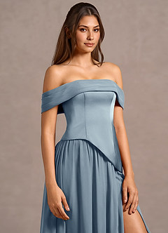 Vestido Azul Pálido Largo Liora image5