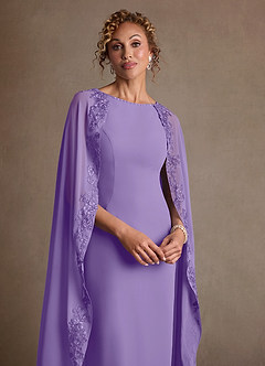 Azazie Artemisia vestidos de madre de la novia Vestido de Tahití de Gasa de Corte Recto con Encaje image6