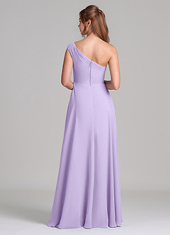 Azazie Melanie Final Sale Lilac A-Line Off the Shoulder Chiffon Dress image6