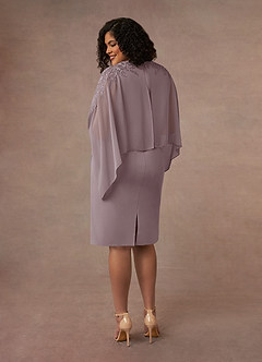 Azazie Maryam Final Sale Dusk Sheath Lace Chiffon Dress image8