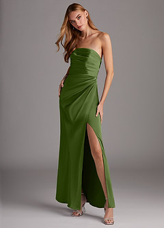 Azazie Lexie Final Sale Juniper Sheath Strapless Stretch Satin Convertible Dress image4