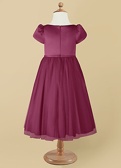 Azazie Malinda Final Sale Blushing Pink Ball-Gown with Sleeves Tulle Dress image9