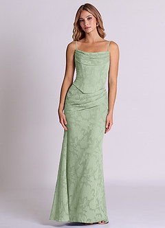 Azazie Sorrel Bridesmaid Dresses Dusty Sage Mermaid Corset Floral Burnout Convertible Dress image6