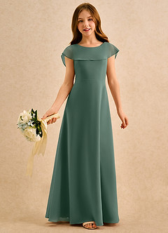 Azazie Kittie Girls Formal Flower Girl Klänningar Klänning A-Line i Chiffong image1