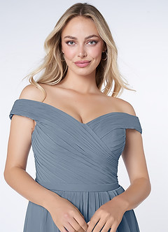 Azazie Audrianna Abiti da Damigella Abito Convertibile A-Line in Chiffon Riunioni a spalle scoperte Crepuscolo image5