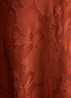 Azazie Emerson 신부 들러리 드레스 인어 오프 더 숄더 플로럴 번아웃 바닥 길이 드레스 image3