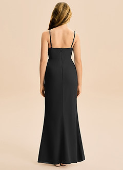 Azazie Buzzy Junior Robe Fourreau en Mousseline de soie Plissée Noir image5