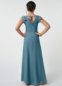 Azazie Claudine Junior Bermuda A-Line Pleated Chiffon Dress image2