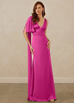 Christian Siriano Bridal for Azazie 1011 Robes de demoiselle d'honneur Robe Sirène en Satin extensible Arc Fuchsia image5