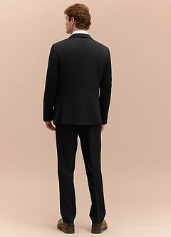 front James Black Structured Stretch 3-piece suit