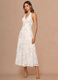 Josee Cloud White Midi Dress image5