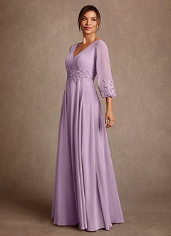 Azazie Yorba Mother of the Bride Dresses Wisteria A-Line Lace Chiffon Dress image4
