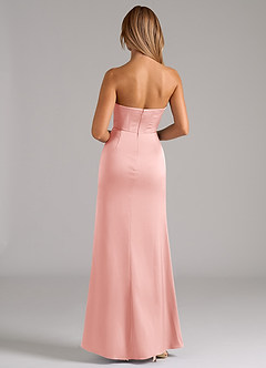 Azazie Johana Essayer des robes à la maison Robe Sirène Convertible en Satin extensible Épaule décolletée Noir image7