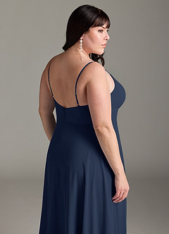 Azazie Akita Bridesmaid Dresses Dark Navy A-Line Chiffon Dress image11