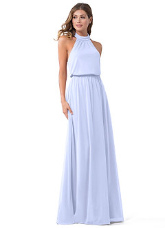 Azazie Landry Bridesmaid Dresses Lavender A-Line Pleated Mesh Dress image1
