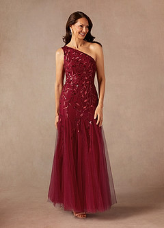 Azazie Backley Mère de la mariée Robes Robe Sirène en Paillettes Cabernet image6