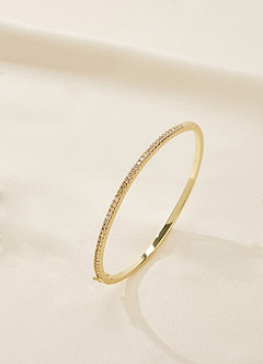 front Thin Rhinestone Bangle