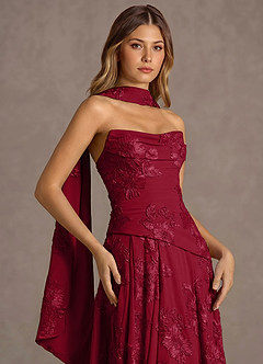 Gabriela Burgundy Maxi Dress image6