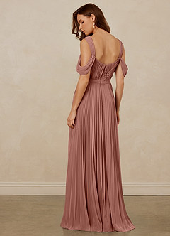 Christian Siriano Bridal for Azazie 1013 Bridesmaid Dresses Cedar Rose A-Line Off the Shoulder Chiffon Dress image4