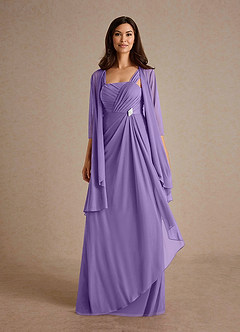 Azazie Clinton Mother of the Bride Dresses Tahiti A-Line Pleated Mesh Dress image5