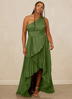 Christian Siriano Bridal for Azazie 1008 Bridesmaid Dresses Juniper A-Line One Shoulder Stretch Satin Dress image9