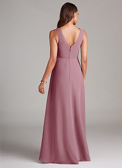 Azazie Nelly Bridesmaid Dresses Vintage Mauve A-Line Pleated Chiffon Dress image5