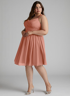 Azazie Angie Bridesmaid Dresses MAI TAI A-Line Corset Chiffon Dress image13