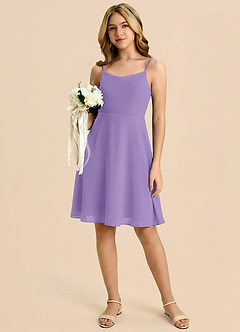 Azazie Shale Jurk van Chiffon met A-Lijn Boog Tahiti image5