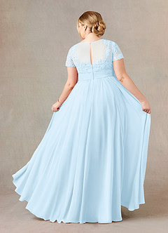 Azazie Annette Mother of the Bride Dresses Sky Blue A-Line Lace Chiffon Dress image8
