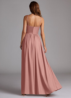 Azazie Calianna Bridesmaid Dresses Rosette A-Line Off the Shoulder Stretch Satin Convertible Dress image4