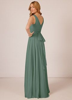 Azazie Bianca Bridesmaid Dresses A-Line Pleated Chiffon Floor-Length Dress image12