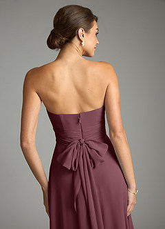 Azazie Tamira Suknie dla druhen Linia A Pofałdowany Szyfon Do ziemi Sukienka image5