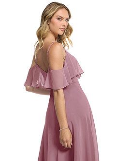 Azazie Jean Bridesmaid Dresses Vintage Mauve A-Line Chiffon Convertible Dress image7
