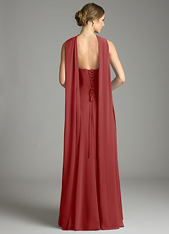 Azazie Ayla Abiti da Damigella Abito A-Line in Chiffon Scollo a Cuore Ruggine image9