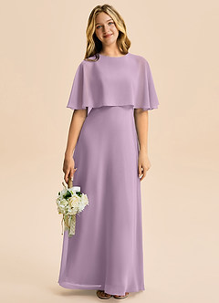 Azazie Maris Junior Abito A-Line in Chiffon Glicine image5
