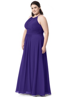 Azazie Bonnie Bridesmaid Dresses Regency A-Line Keyhole Ruched Chiffon Dress image29