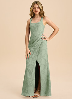 Azazie Mero Junior Klä av Tubklänning i Blommig Utbrändhet Plisserad image5