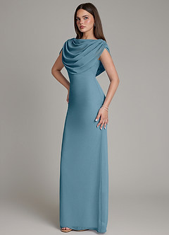Azazie Hadley Bridesmaid Dresses Bermuda Mermaid Pleated Chiffon Dress image9