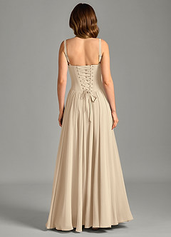 Azazie Evadina Suknie dla druhen Linia A Gorset Szyfon Do ziemi Sukienka image2