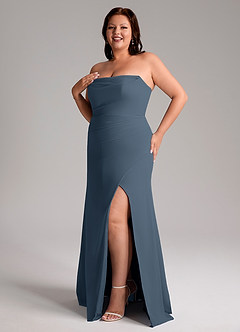 Azazie Leonis Bridesmaid Dresses Neptune Sheath Strapless Chiffon Convertible Dress image13