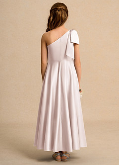 Azazie Guppy Junior Formal Flower Girl Klänningar Klä A-Line i Matt satäng Ena axeln image2