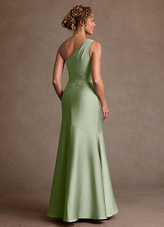 Azazie Haifa Suknie dla Matki Panny Młodej Syrena Jedno ramię Satyna elastyczna Długość podłogi Sukienka image2