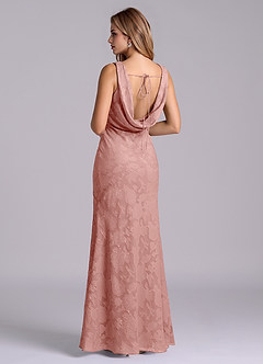 Azazie Rylina Final Sale Rosette Mermaid Floral Burnout Dress image3