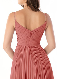 Azazie Raychelle Bridesmaid Dresses Antique Rose A-Line V-Neck Chiffon Dress image6