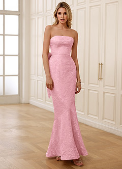 Jiral Rose Robe de bal sirène en jacquard image3