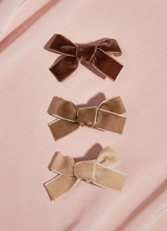 front Mini fermagli per capelli con fiocco