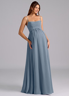 Azazie Saige Maternity Bridesmaid Dresses A-Line Pleated Chiffon Floor-Length Dress image7