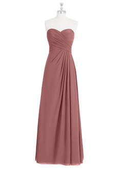 Azazie Arabella Allure Bridesmaid Dresses Desert Rose A-Line Sweetheart Neckline Chiffon Convertible Dress image11
