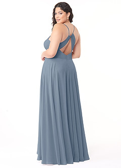 Azazie Avelina Bridesmaid Dresses Twilight A-Line V-Neck Pleated Chiffon Dress image9